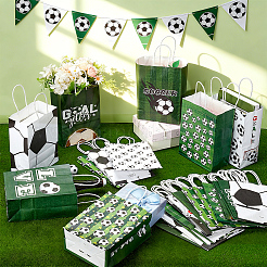Bolsas de mano de almacenamiento con estampado de fútbol de papel&nbsp;ABAG-PH0001-98
