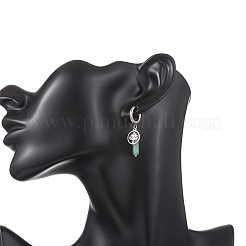 Серьги-кольца из нержавеющей стали 304 с камнями разных цветов&nbsp;EJEW-JE06791