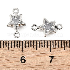 Shegrace Messing-Pavé-Zirkonia-Sternverbinder-Anhänger&nbsp;XGRQ2O314-441A-P