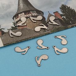 Устойчивые к потускнению 10 шт. оригинальные цветные подвески в виде музыкальных нот из нержавеющей стали 201&nbsp;X-STAS-Q115