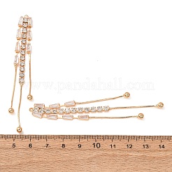 Grandi pendenti in ottone con micro pavé di zirconi chiari&nbsp;CU-CBAEC99-01G
