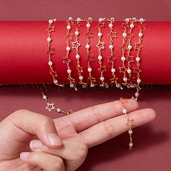 Латунная цепочка из бисера ручной работы&nbsp;CHC-SZ0001-20