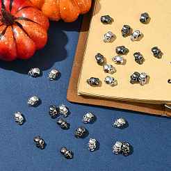 30 шт. 2 цвета тибетский стиль сплав европейские бусины&nbsp;TIBEB-FS0001-19