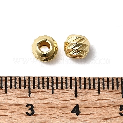 Perline rotonde ondulate in ottone&nbsp;KK-H520-03C-G