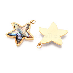 Подвески из натуральной ракушки пауа из нержавеющей стали 304&nbsp;STAS-N115-22B-G