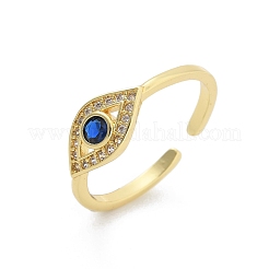 Кольца-манжеты для женщин с покрытием из латуни с микропаве из кубического циркония&nbsp;RJEW-M028-76G