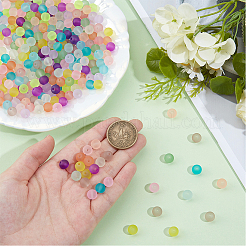 Матовые прозрачные стеклянные бусины&nbsp;FGLA-PA0001-02C