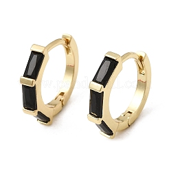 Pendientes de aro de latón con pavé de circonitas cúbicas&nbsp;EJEW-G471-09G-02