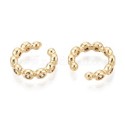 Серьги-каффы из латуни с паве из кубического циркония&nbsp;EJEW-T049-03B-G