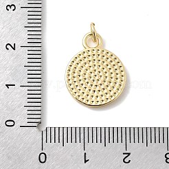 Плоские круглые подвески с пчелами из латуни&nbsp;KK-H529-58B-G