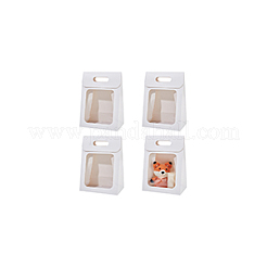 Sacs cadeaux en papier pliants avec fenêtre&nbsp;ABAG-WH0045-20B