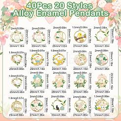 40 Stück 20 Arten Legierung Emaille Anhänger&nbsp;ENAM-CJ0006-29