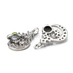 Подвески из прозрачного кубического циркония из латуни&nbsp;ZIRC-C024-21P