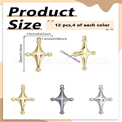 12шт 3 цвета подвески из сплава с покрытием стойки&nbsp;FIND-LP0005-94