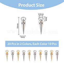 20 шт. подвески из латуни с микропаве из кубического циркония в 2 цветах&nbsp;KK-DC0003-33