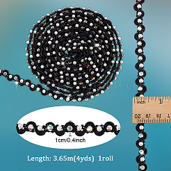 4 ярд полиэстеровой кружевной ленты со стразами&nbsp;OCOR-PH0004-79