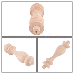 Découverte de décoration de rail en bois&nbsp;WOOD-WH0103-10B
