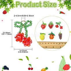 6шт стеклянные подвески&nbsp;PALLOY-CJ00139