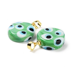 Ручной зла подвески бусины глаз&nbsp;LAMP-F030-01G-05