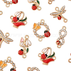 24 шт. 6 стиля сплав эмалированные звенья соединительные подвески&nbsp;ENAM-FS0002-91