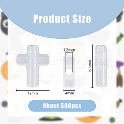 510 шт. Прозрачные акриловые бусины&nbsp;OACR-DC0001-11