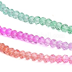 Brins de perles de verre peints transparents&nbsp;X1-DGLA-A034-T1mm-A03