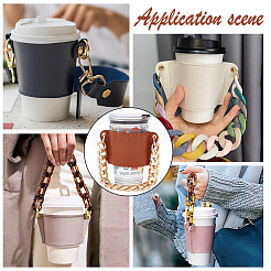Manchon de tasse réutilisable résistant à la chaleur en cuir pu&nbsp;AJEW-WH0326-39A