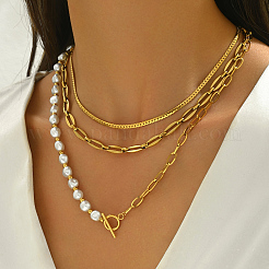 Женские ожерелья в стиле барокко из нержавеющей стали 201&nbsp;EE6701