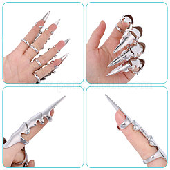 4 шт. Кольца для ногтей из сплава&nbsp;RJEW-GL0001-04