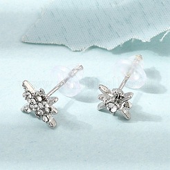 3 par de pendientes de aleación y rhinestone para mujer&nbsp;AL-CBA004A-02P