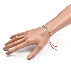 Bracelets de perles de nylon tressés réglables&nbsp;BJEW-JB05308
