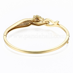 Латунь микро проложить Цирконом браслеты&nbsp;BJEW-T018-01G-NF