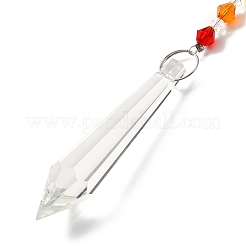 Decorazione pendente con pietre preziose a tema chakra&nbsp;AJEW-P098-16P