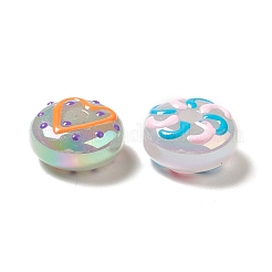 УФ-покрытие непрозрачные радужные переливающиеся акриловые бусины&nbsp;ACRC-D001-11B