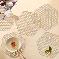 Mantel individual hexagonal de red de bambú&nbsp;AJEW-WH20019-97A