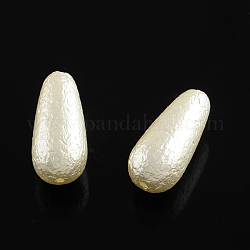 Perle di perle imitazione plastica abs, lacrima, bianco antico, 19x8mm, Foro: 1 mm, circa 660pcs/500g