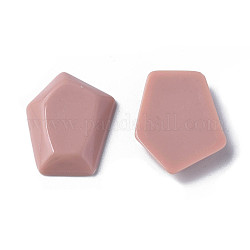 Cabochons opaques en acrylique, pentagone, rouge violet pâle, 23.5x18x4mm, environ 450 pcs/500 g