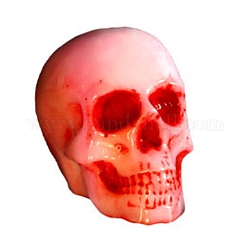 Изготовление силиконовых форм для свечей своими руками, Хэллоуин тема, череп, призрачный белый, 3.35x3.75x5.85 см, Внутренний диаметр: 4x2.2 cm