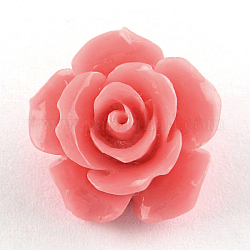 Dyed Flower Synthetical Coral Beads, Light Coral, 15x8.5mm, Hole: 1mm