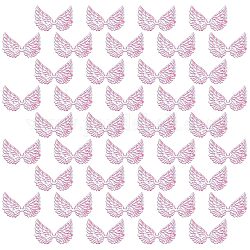 GORGECRAFT 40PCS 2.5 Inch Laser Angel Wings Fabric Embossed Wings Patches Applique Pink Mini Wings Crafts for DIY Craft Hair Accessories Decoration Clothing Ornament Supplies Shirts Jeans Craft Sewing