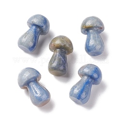 Натуральный голубой авантюрин камень гуаша, инструмент для массажа со скребком гуа ша, для спа расслабляющий медитационный массаж, грибовидный, 36.5~37.5x21.5~22.5 мм