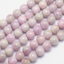 Natur Kunzit runde Perlen-Stränge, Spodumenperlen, 12 mm, Bohrung: 1 mm, ca. 35 Stk. / Strang, 15.5 Zoll