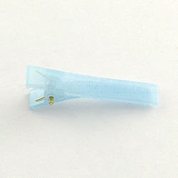 Les accessoires de la pince à cheveux d'alligator de couleur de bonbons petite en plastique pour création des accessoires de cheveux , lumière bleu ciel, 41x8mm