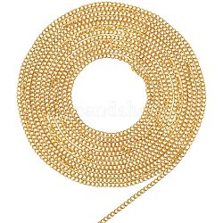 PandaHall Elite 5 Meter Brass Twist Chains Curb Chains Size 3x2mm Jewelry Making Chain Golden
