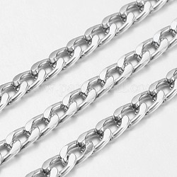 Catene in alluminio ritorto , senza saldatura, senza piombo & nichel, ossidato in argento, misura:ciraca catene:9mm di lunghezza, 5 mm di larghezza, 1.5 mm di spessore