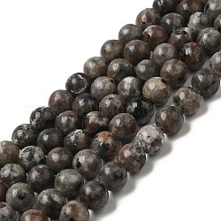 Fili di perle di sienite fluorescente naturale (bagliore sotto la luce uv)., tondo, 6.5mm, Foro: 0.8 mm, circa 59~60pcs/filo, 15.16''~15.35'' (38.5~39m)