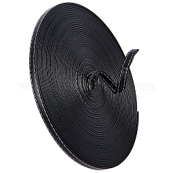 Anses de sac en cuir pu gorgecraft 10m, pour les accessoires de remplacement de sac, noir, 0.7~0.8x0.25 cm