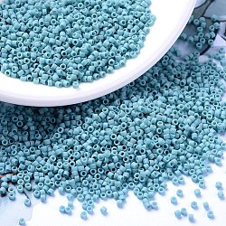 Cuentas de miyuki delica, cilindro, Abalorios de la semilla japonés, 11/0, (db0375) mate azul turquesa opaco brillo, 1.3x1.6mm, agujero: 0.8 mm, aproximamente 20000 unidades / bolsa, 100 g / bolsa