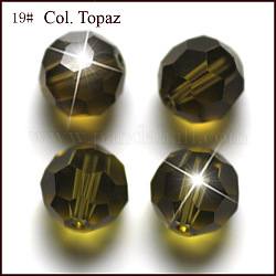 Imitazione branelli di cristallo austriaco, grado aaa, sfaccettato (32 sfaccettatura), tondo, oliva, 10mm, Foro: 0.9~1 mm