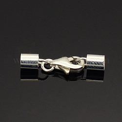 Rhodiniert, 925 Karabinerverschluss aus Sterlingsilber, Platin beschichtet, 19.8x2.5 mm, Bohrung: 2 mm